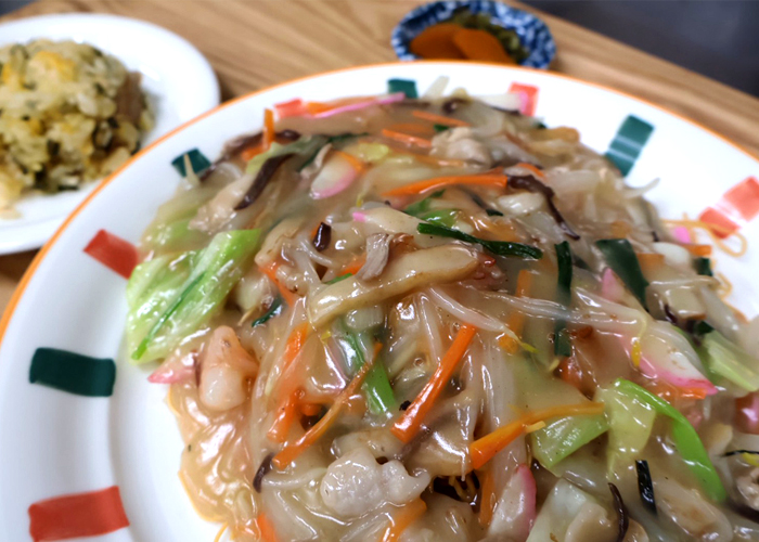 パリパリ皿うどんとミニ高菜チャーハンセット